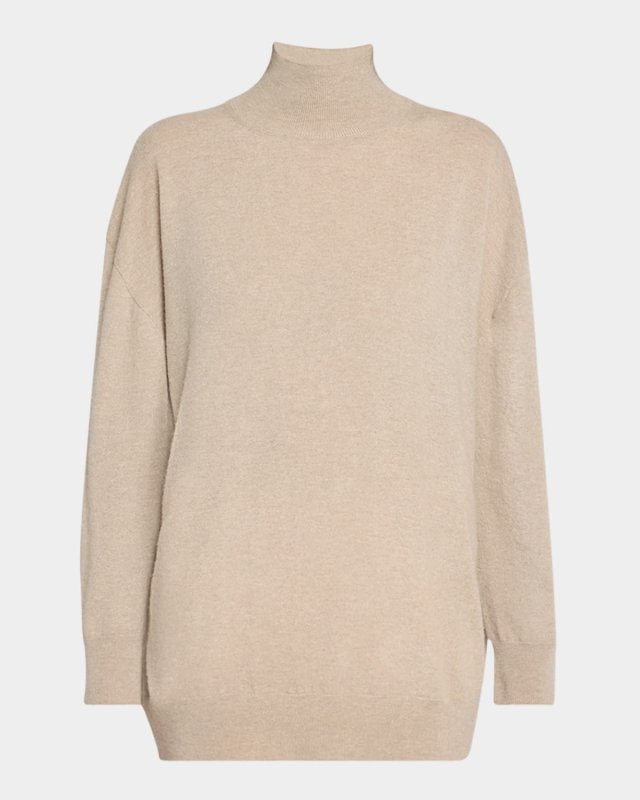 Jabari Mock-Neck Oversized Cashmere Sweat